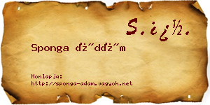 Sponga Ádám névjegykártya