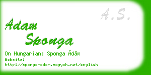adam sponga business card