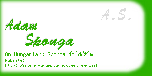adam sponga business card